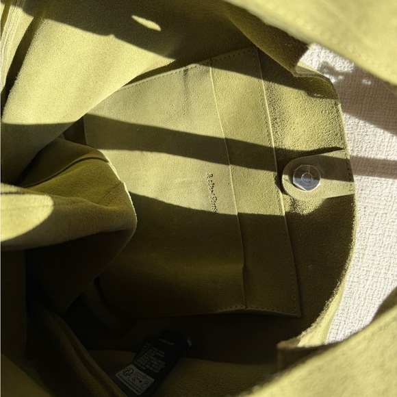 & Other Stories Large Suede Tote Bag in Green - Picture 7 of 13